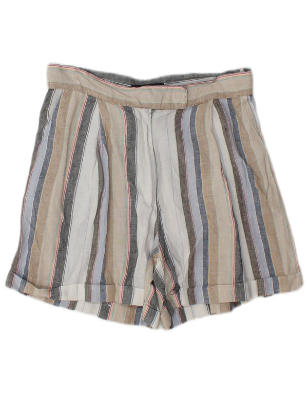 Pantaloncini casual da donna Marks & Spencer UK 6 XS W25 a righe multicolori