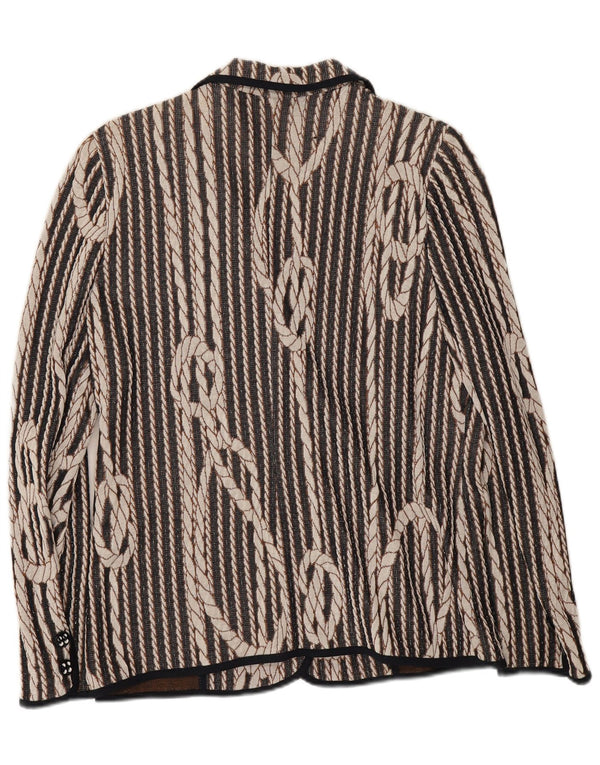 Giacca blazer da donna a 3 bottoni in maglia Liola IT 50 XL cotone a righe nere
