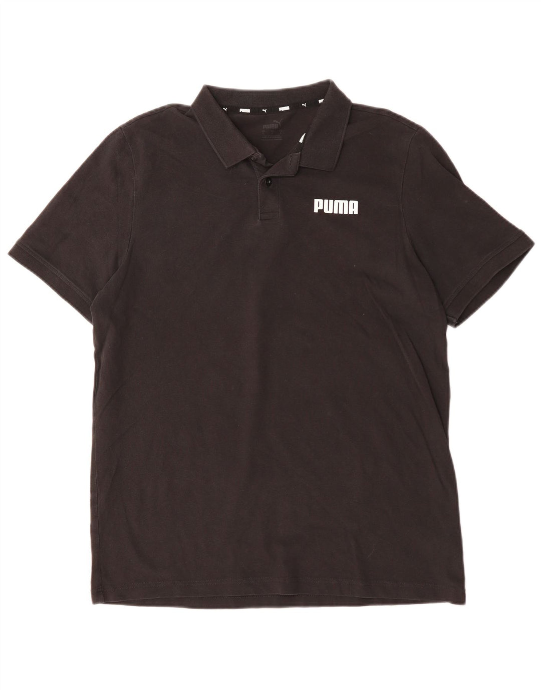 Polo PUMA da uomo grande in cotone nero