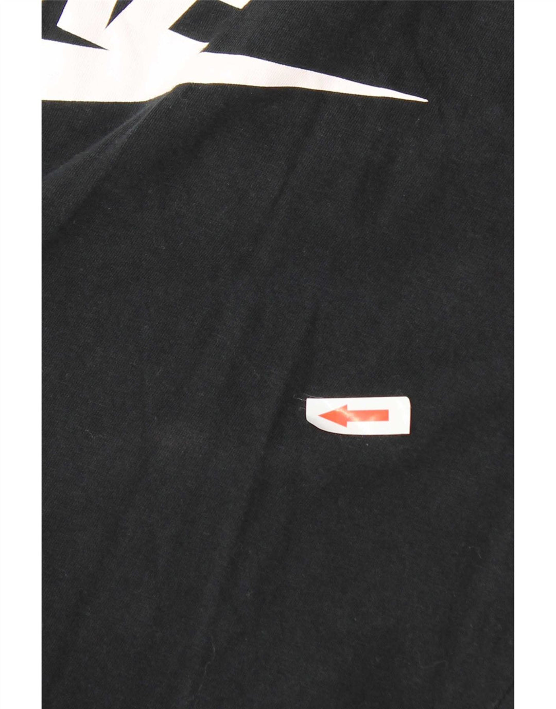 Top grafico da donna Nike manica lunga UK 10 piccolo cotone nero