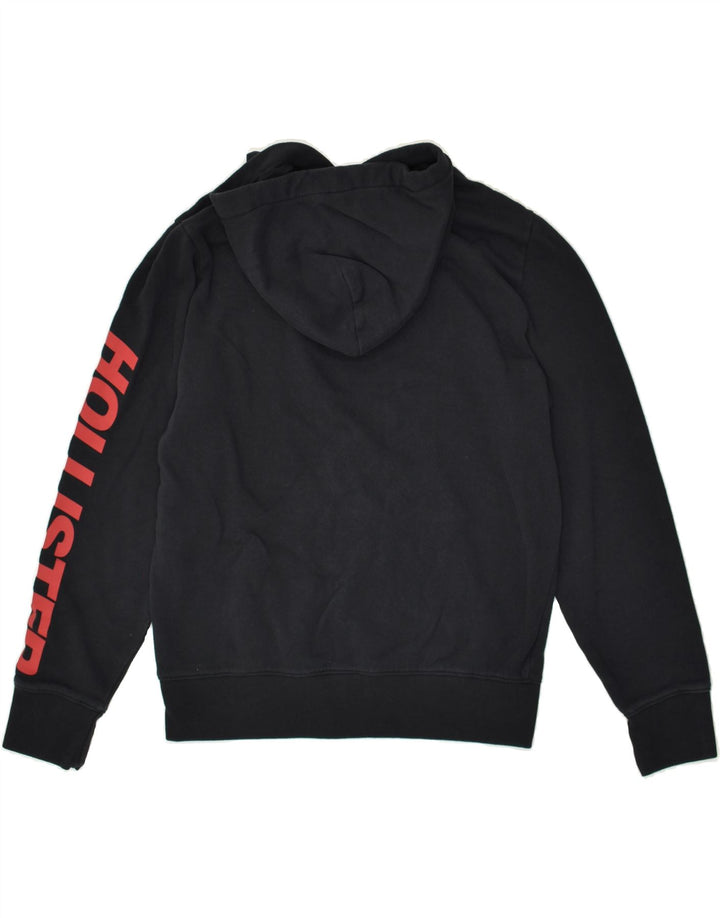 HOLLISTER Mens Graphic Hoodie Jumper Small Black | Vintage Hollister | Thrift | Second-Hand Hollister | Used Clothing | Messina Hembry 