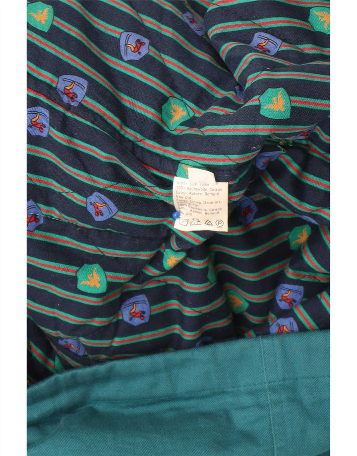 Giacca Parka vintage da donna IT 44 Large in cotone turchese
