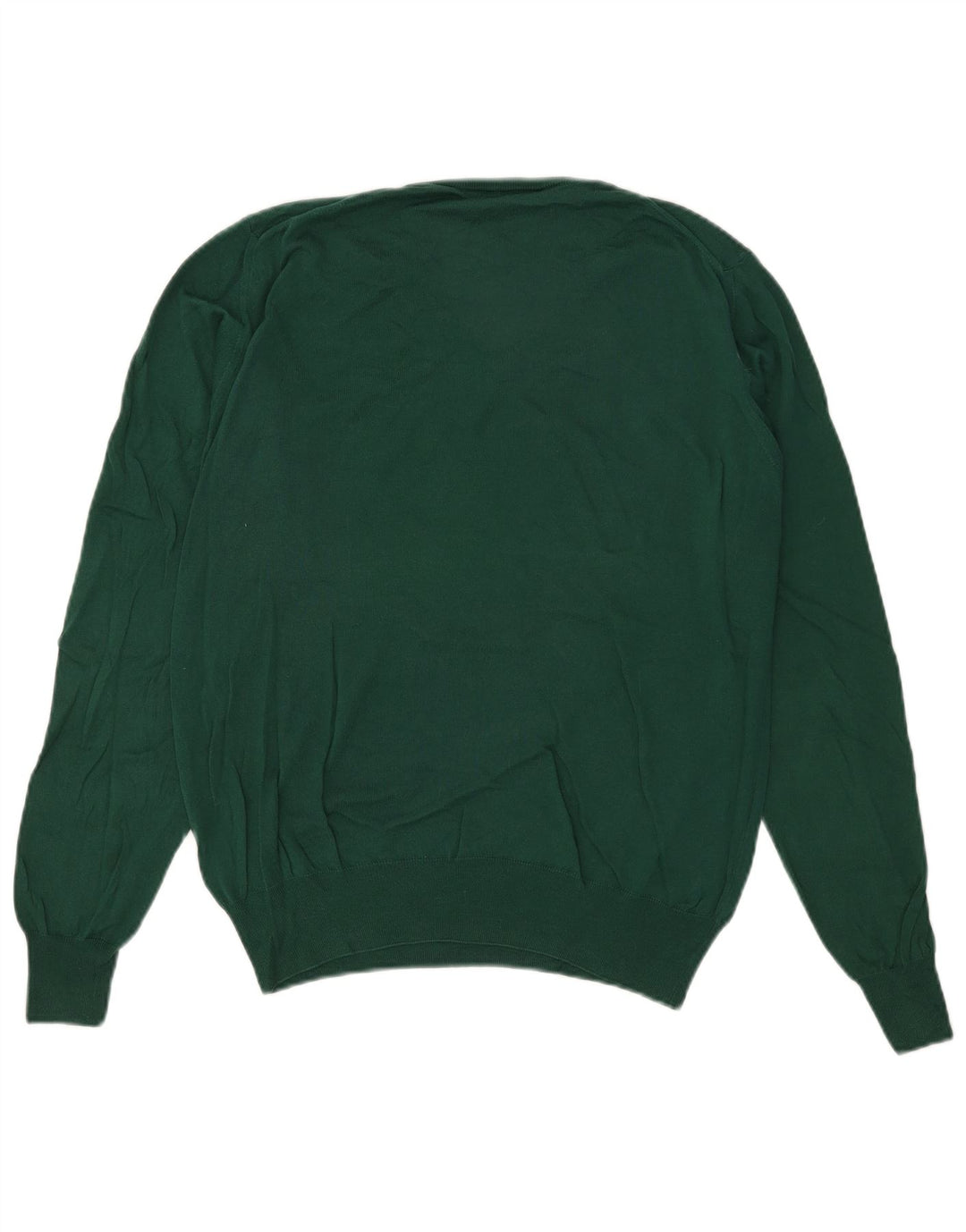 Maglione da uomo con scollo a V Fred Perry in cotone verde medio