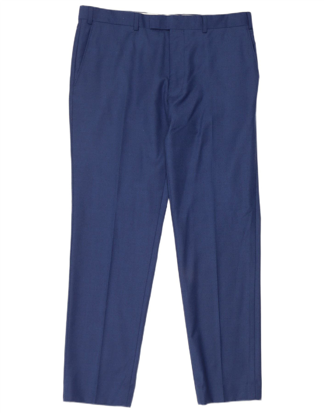 Pantaloni da abito dritti da uomo French Connection W36 L31 lana blu