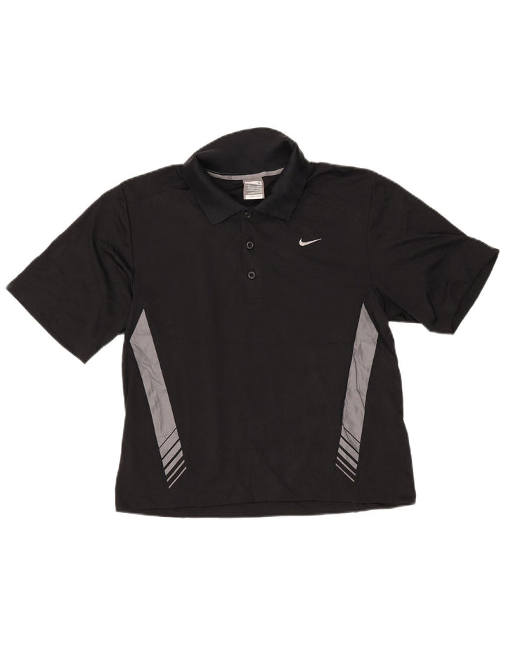Polo NIKE da uomo UK 36/38 Small Black Colourblock