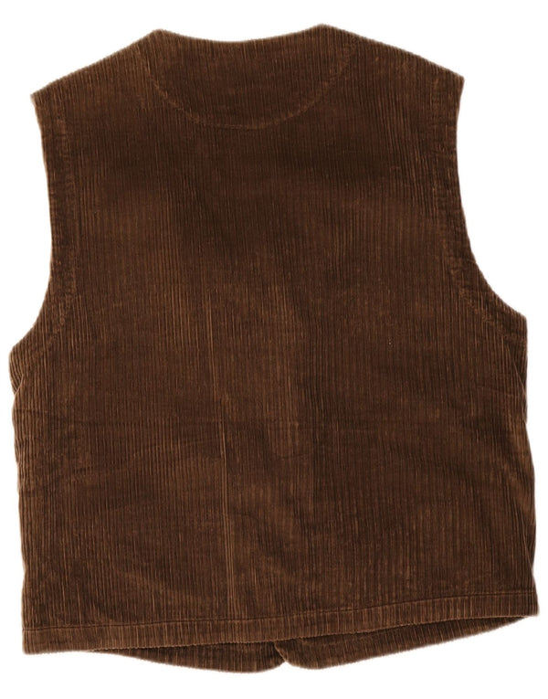 NANI BON Gilet Uomo in Velluto a Coste IT 54 XL Cotone Marrone