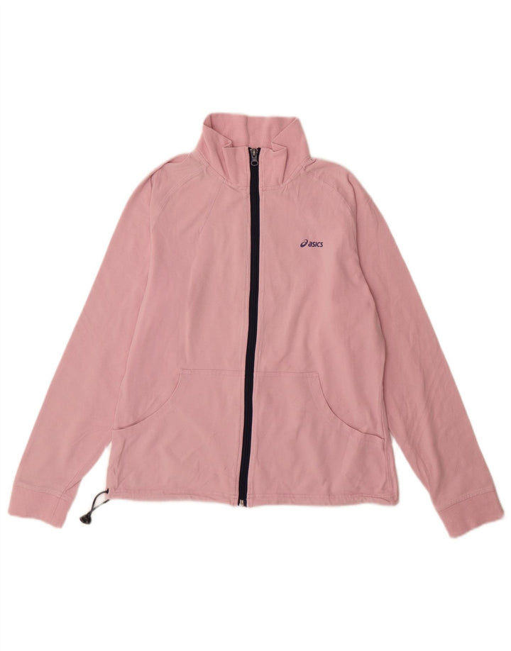 Giacca da ginnastica da donna Asics UK 12 cotone rosa medio