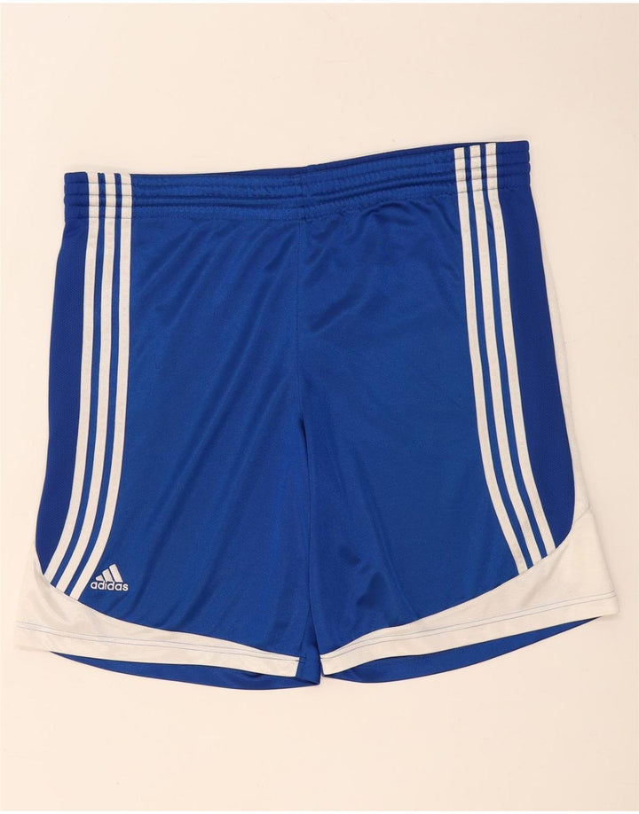Pantaloncini sportivi Adidas Climalite da uomo, grandi, in poliestere color block blu