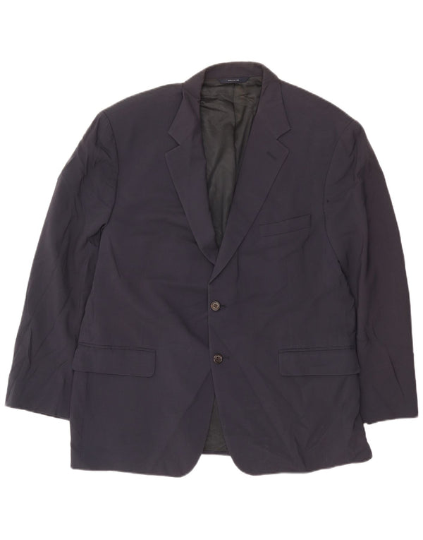 Giacca blazer da uomo a 2 bottoni Brooks Brothers UK 40 Large in lana blu navy