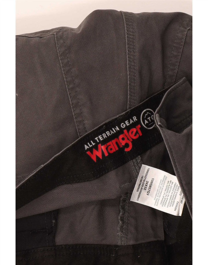 Pantaloni cargo dritti da uomo Wrangler W34 L32 cotone grigio