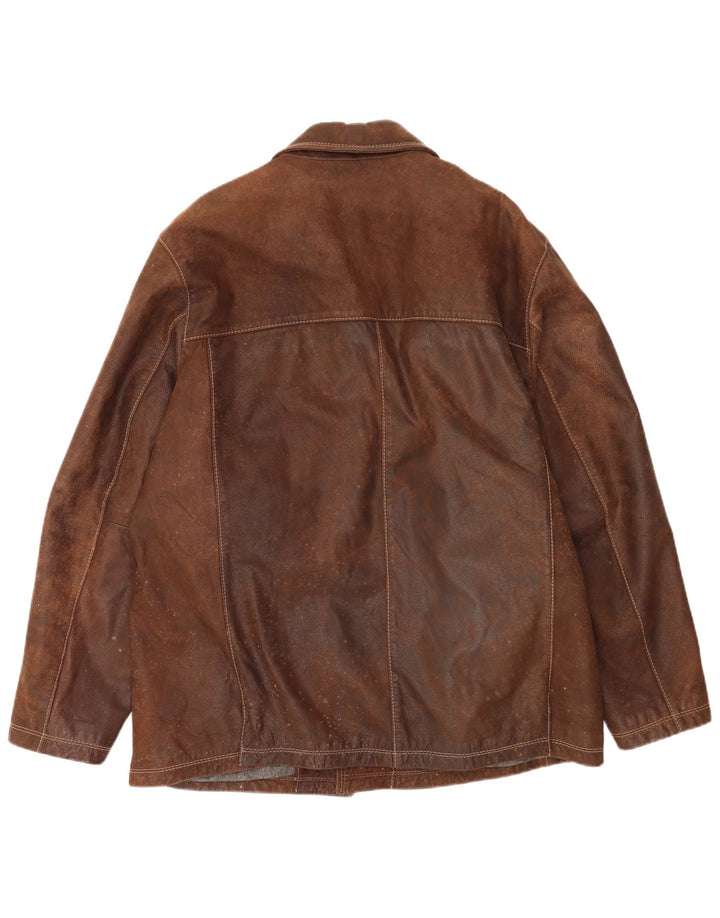 Giacca in pelle da uomo Strellson IT 56 3XL Pelle marrone