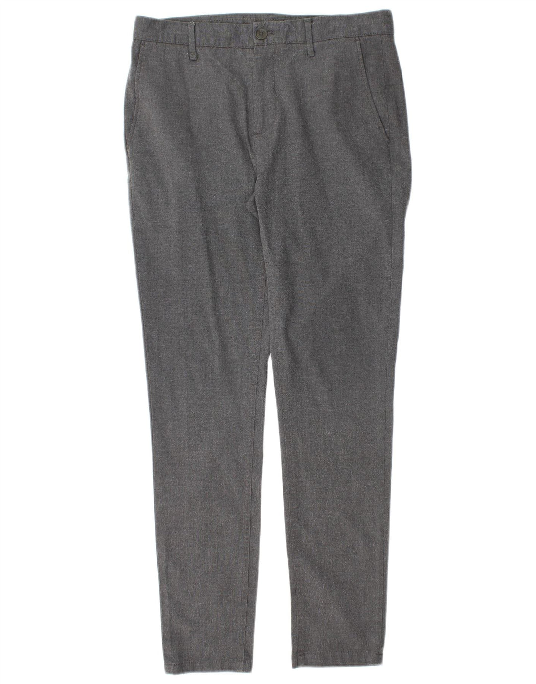 Pantaloni chino slim da uomo Zara EU 40 medio W31 L30 poliestere grigio