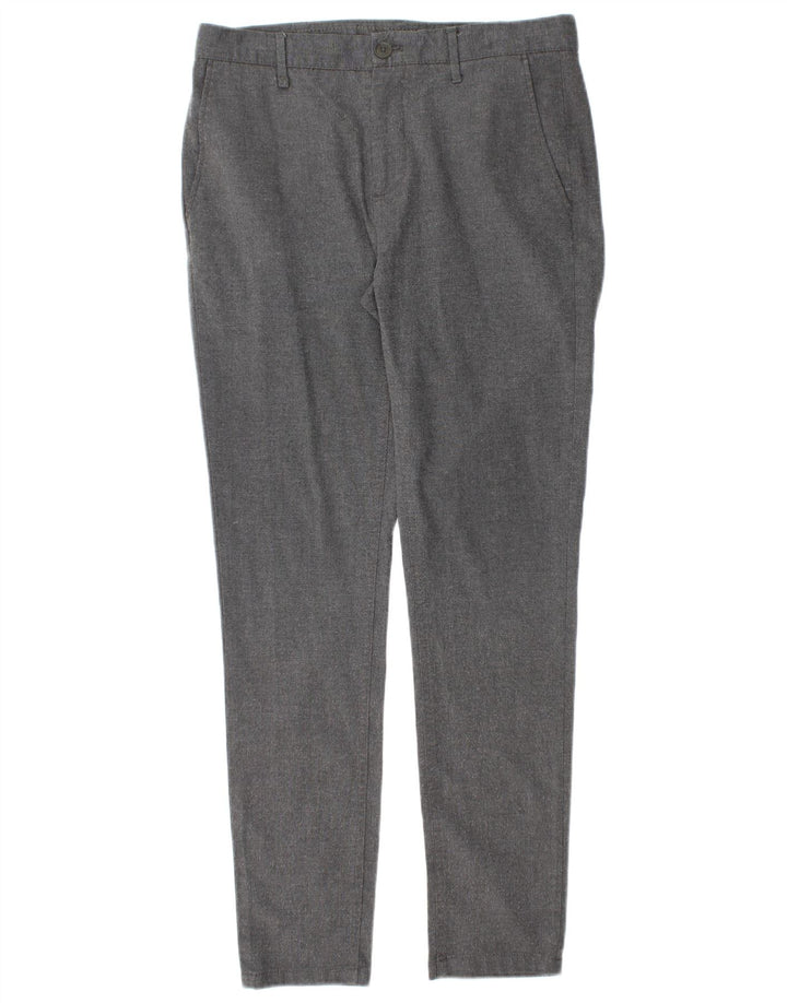 Pantaloni chino slim da uomo Zara EU 40 medio W31 L30 poliestere grigio