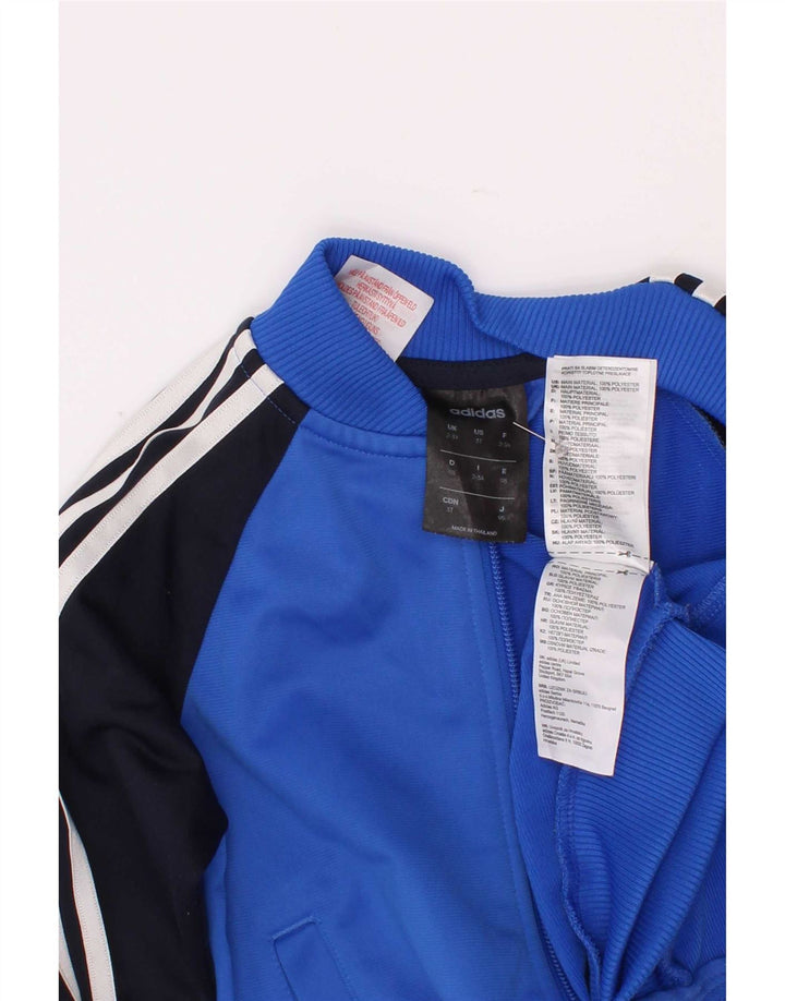 Giacca da tuta da ragazzo Adidas 2-3 anni in poliestere color block blu