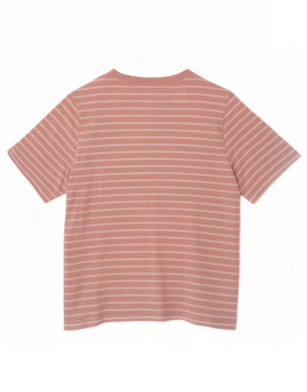 T-shirt da donna Marks & Spencer Top UK 12 cotone a righe rosa medio