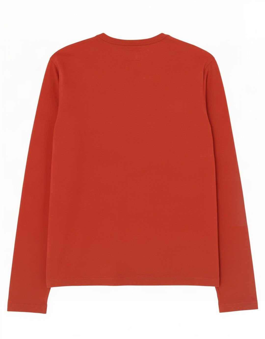 Calvin Klein Jeans Top da uomo a maniche lunghe in cotone rosso medio