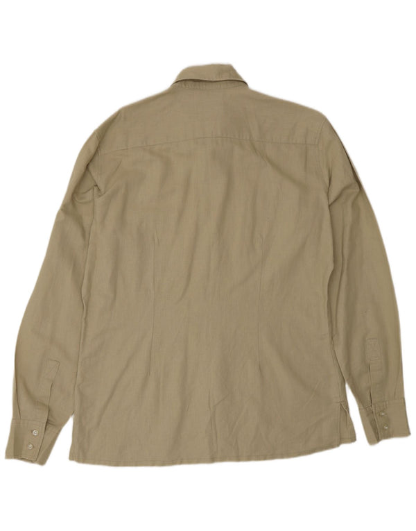 Camicia da uomo Rifle grande in lino beige