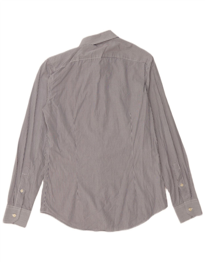 Camicia Uomo BENETTON Piccola Gessata Blu Navy