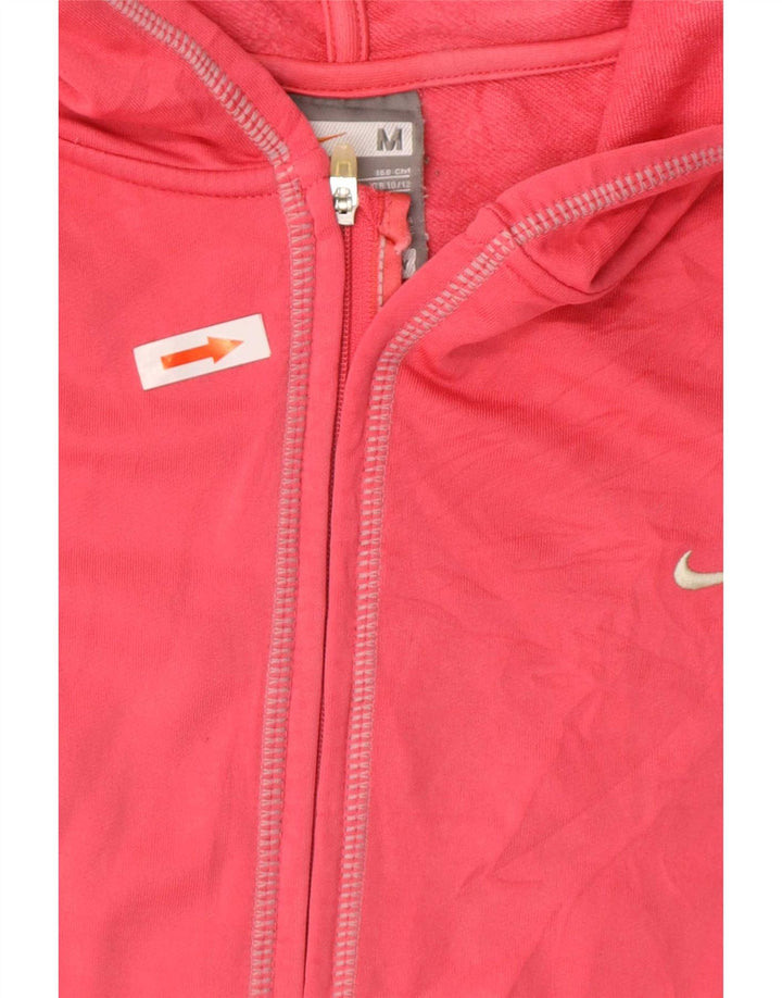 Maglione con cappuccio e zip da donna Nike UK 10/12 Poliestere rosa medio