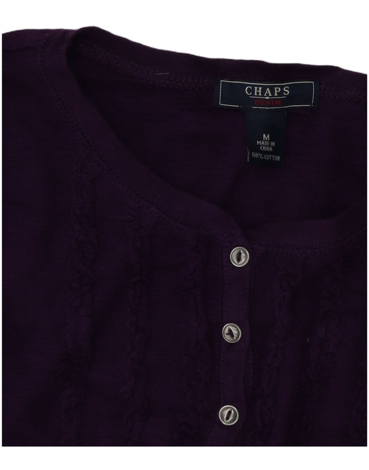 Top da donna a maniche lunghe Chaps UK 14 cotone viola medio