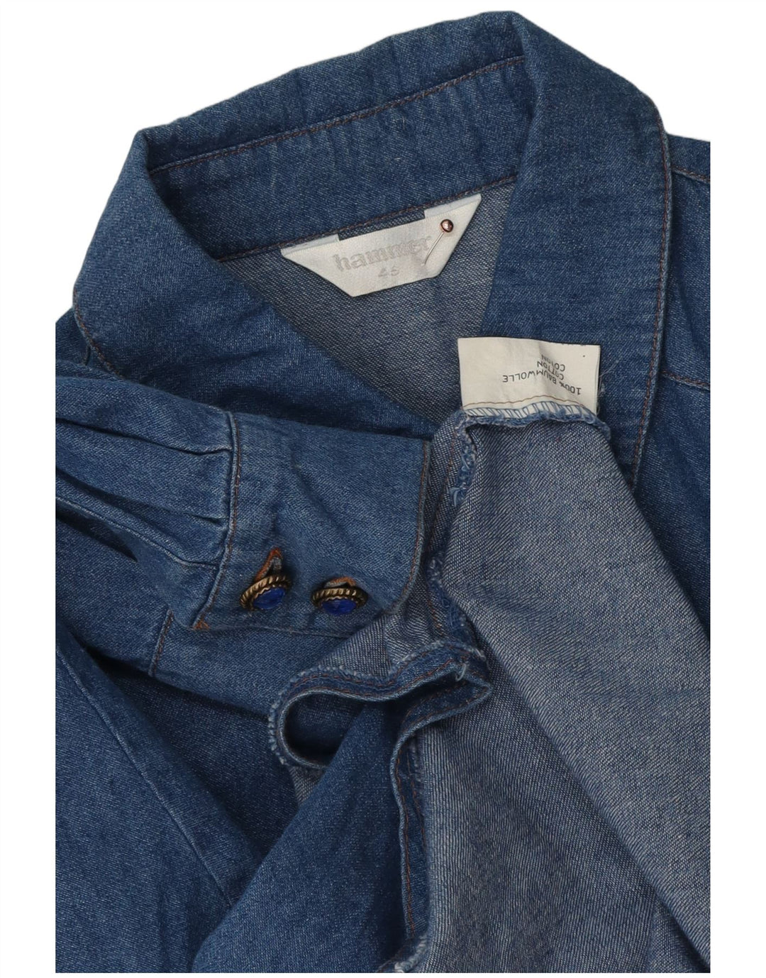 Camicia di jeans oversize da donna Hammer EU 46 XL Cotone blu
