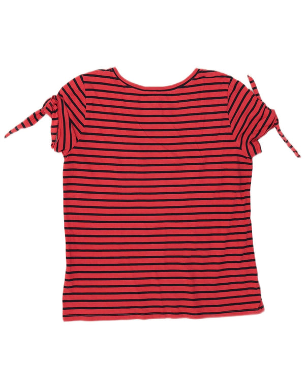 T-shirt da donna Nautica Top UK 14 cotone a righe rosse grandi