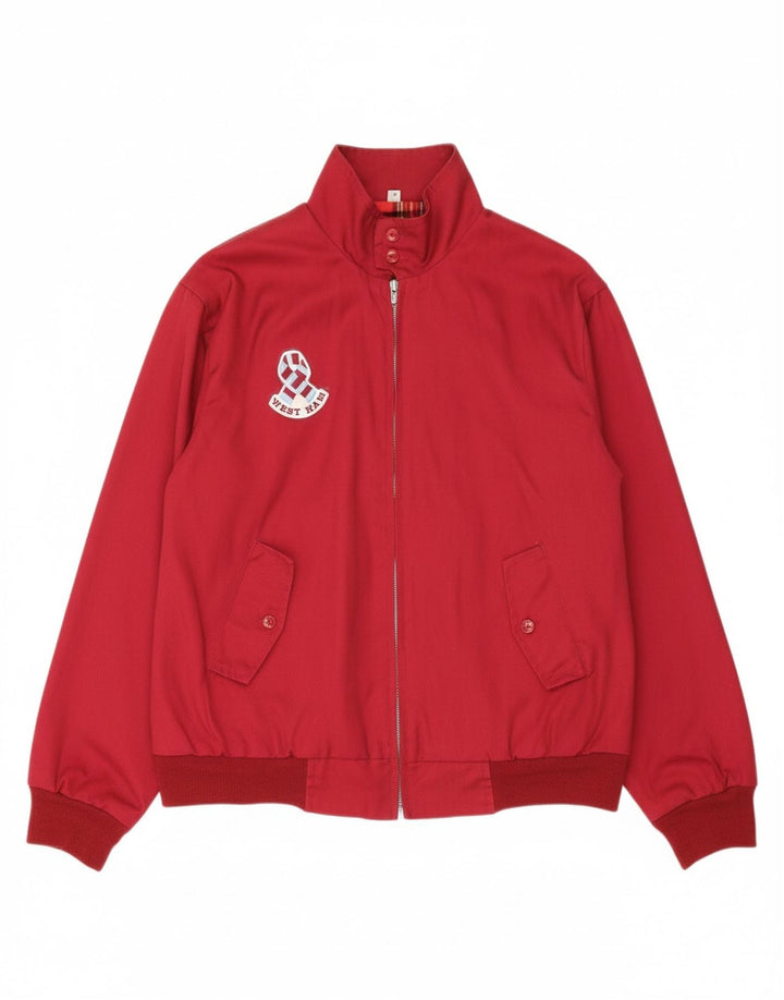 WEST HAM Mens Graphic Bomber Jacket UK 38 Medium Red