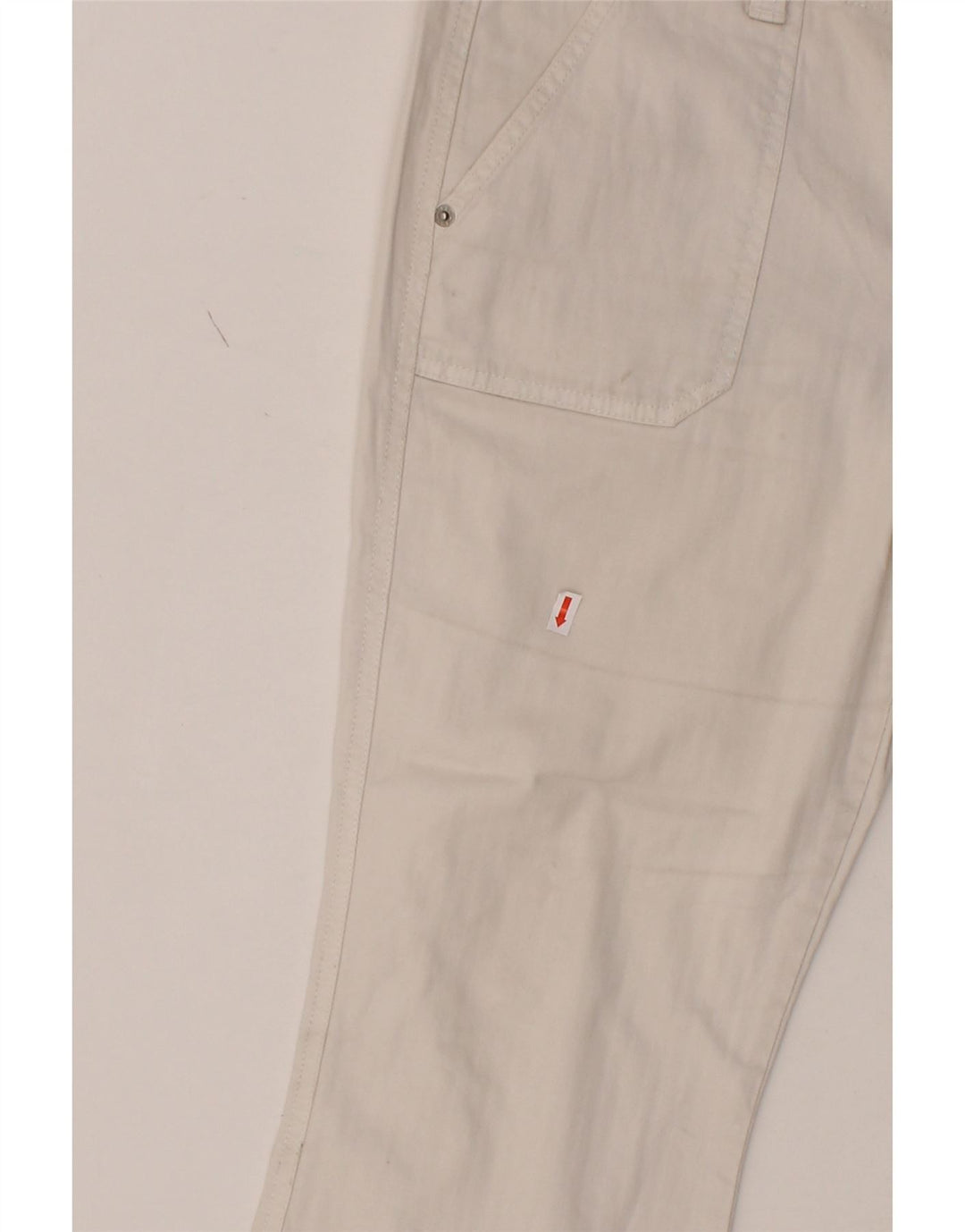 LEVI'S Womens Bootcut Capri Trousers US 12 Large W34 L23 White Cotton Vintage Levi's and Second-Hand Levi's from Messina Hembry 