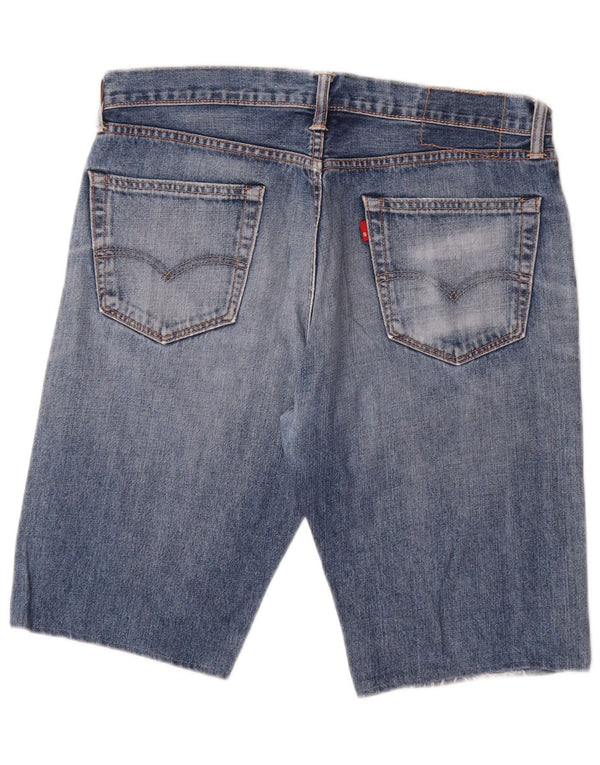 Pantaloncini Levi's da uomo in denim invecchiato W34 grande cotone blu