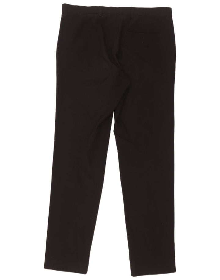 Pantaloni chino slim da uomo Marks & Spencer W34 L33 poliestere nero