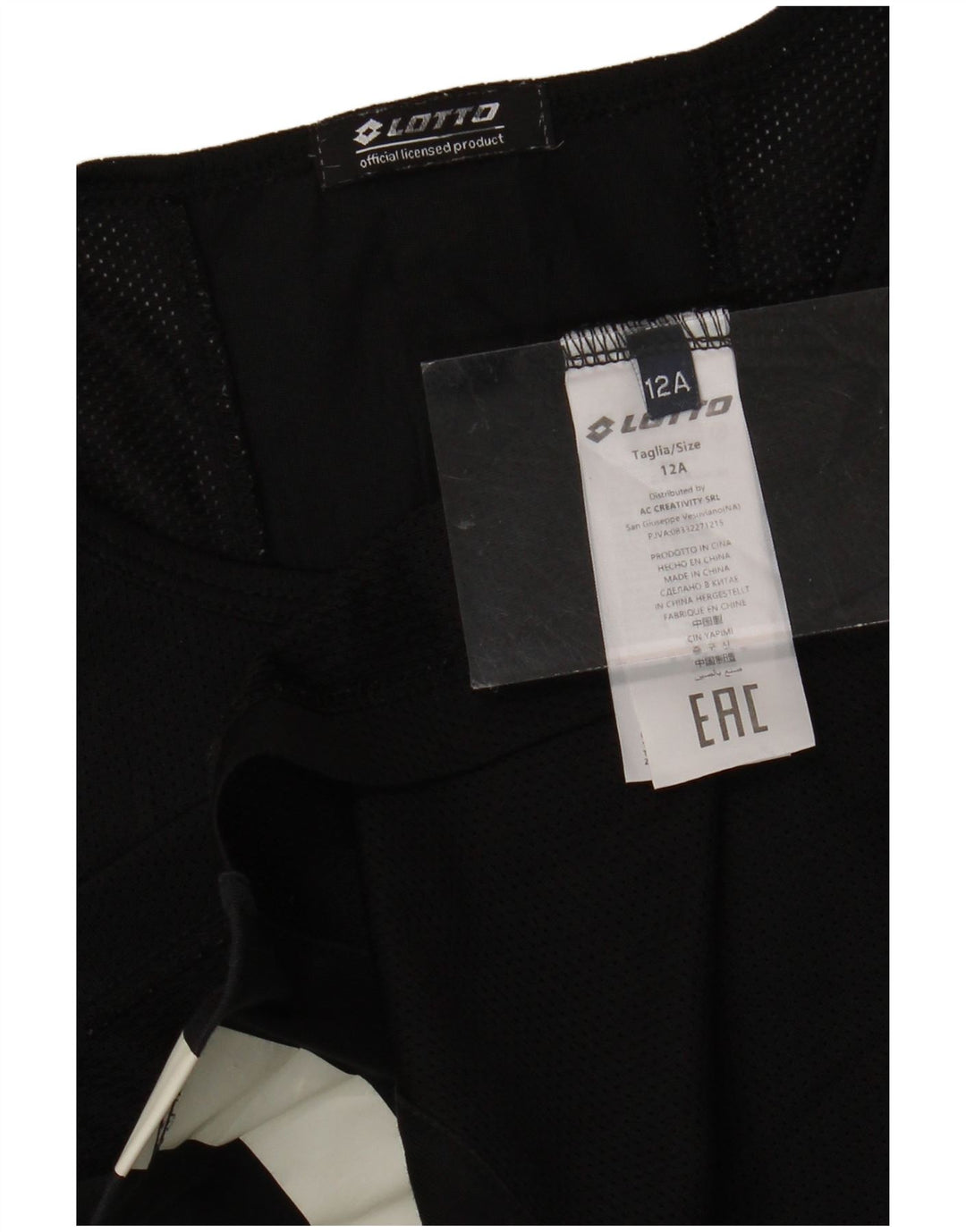 Canotta grafica per ragazzi LOTTO 11-12 anni in poliestere nero