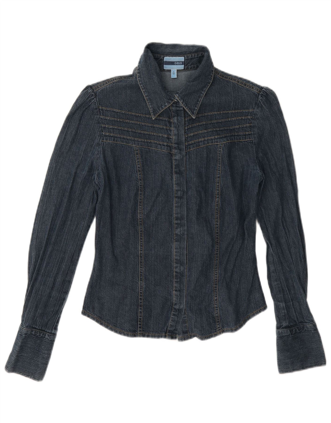 Camicia in denim da donna Oasis UK 8 Small Cotone blu navy