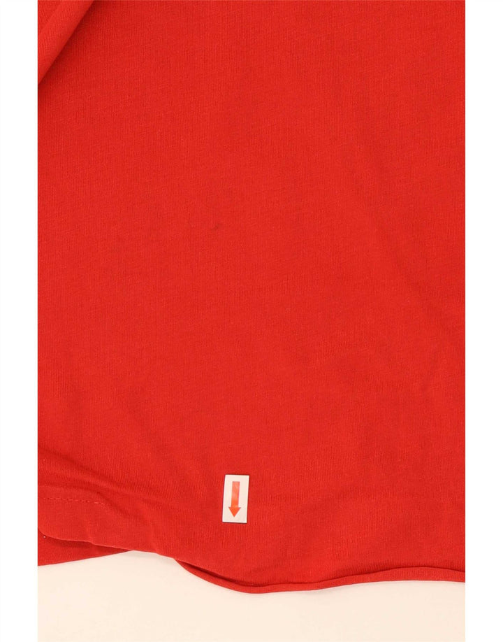 T-shirt grafica da uomo Puma Top in cotone rosso medio