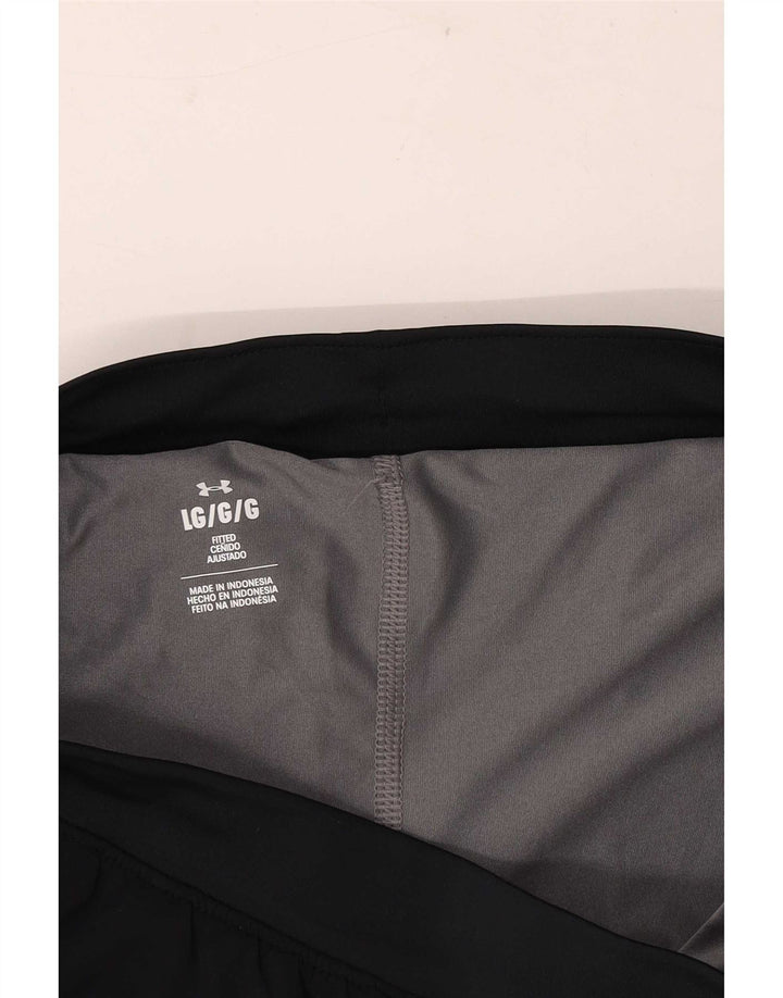 Pantaloncini sportivi grafici aderenti da uomo Under Armour grandi neri
