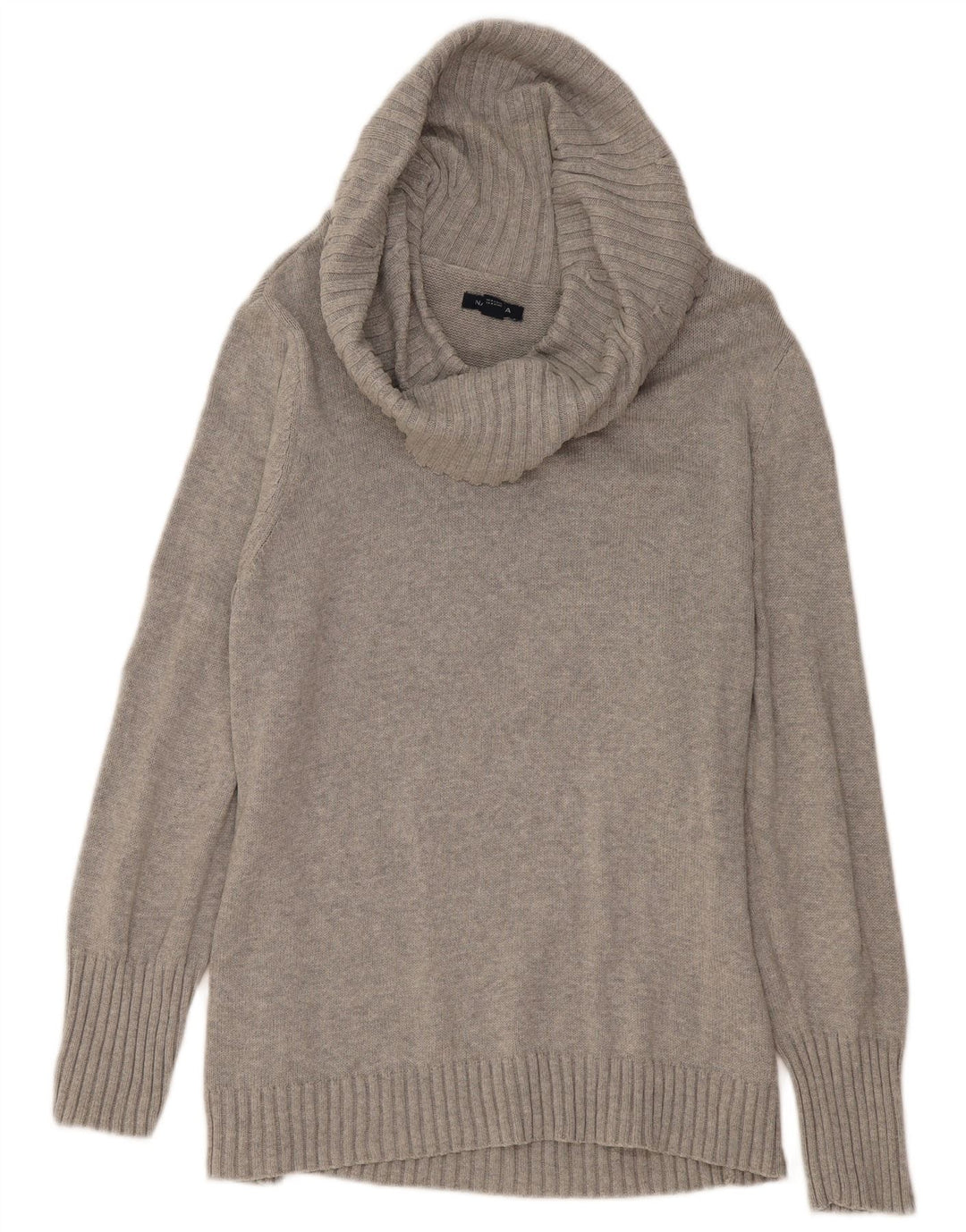 Maglione maglione collo alto da donna NAUTICA UK 20 2XL cotone grigio