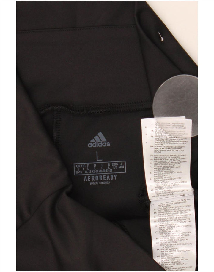 Leggings Adidas Aeroready da donna UK 16/18 Large Nero Poliestere