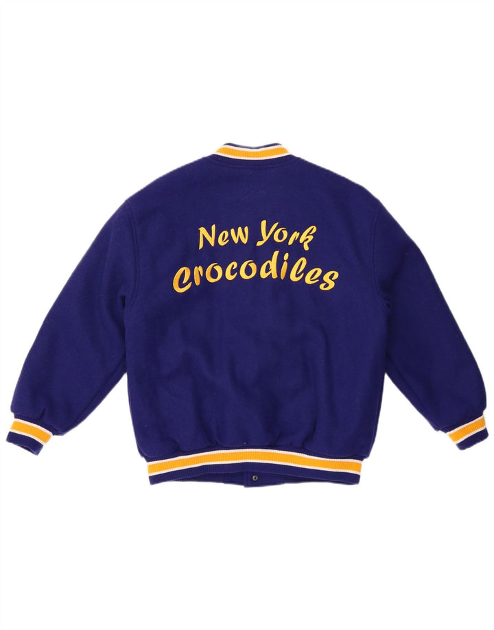 Giacca college ZARA per ragazze New York Crocodiles Graphic 9-10 anni Blu Navy