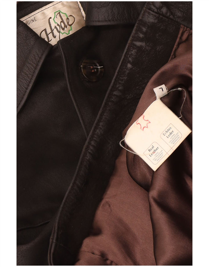 Giacca in pelle vintage da uomo UK 40 grande marrone
