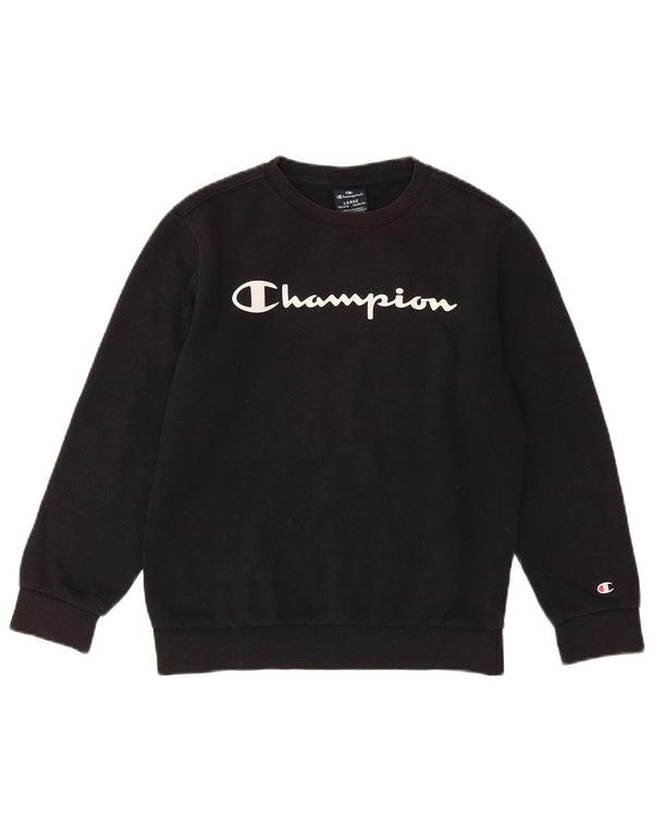 Felpa grafica Champion per ragazzi, 11-12 anni, grande cotone nero