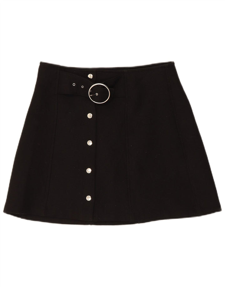 Minigonna Zara da donna piccola W26 poliestere nera