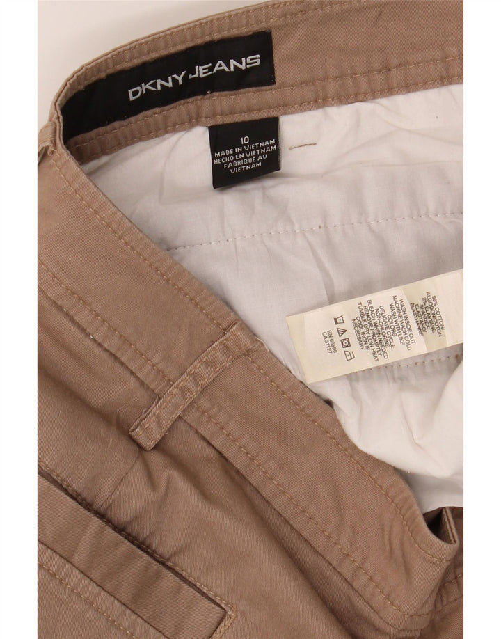 DKNY Womens Casual Shorts US 10 Large W34  Brown Cotton Vintage Dkny and Second-Hand Dkny from Messina Hembry 