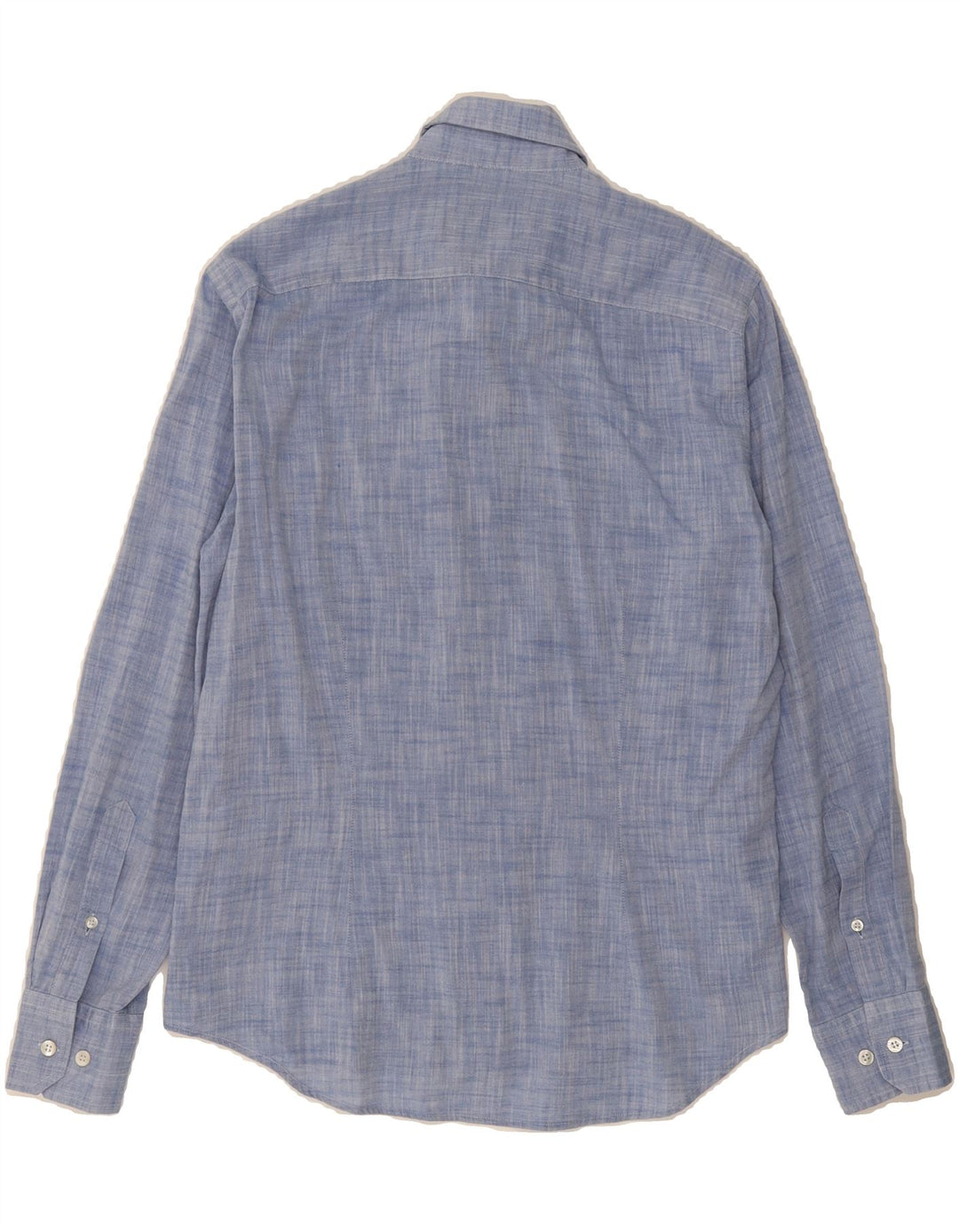 FRED PERRY Mens Slim Fit Shirt Small Blue Flecked Cotton Vintage Fred Perry and Second-Hand Fred Perry from Messina Hembry 