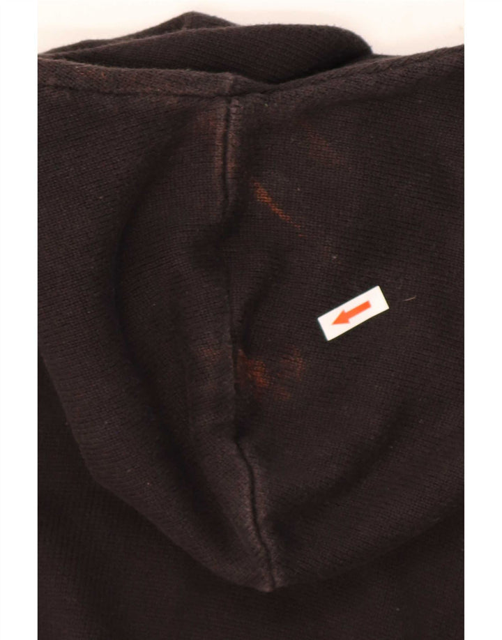 Jack & Jones Maglione con cappuccio da uomo grande in cotone nero