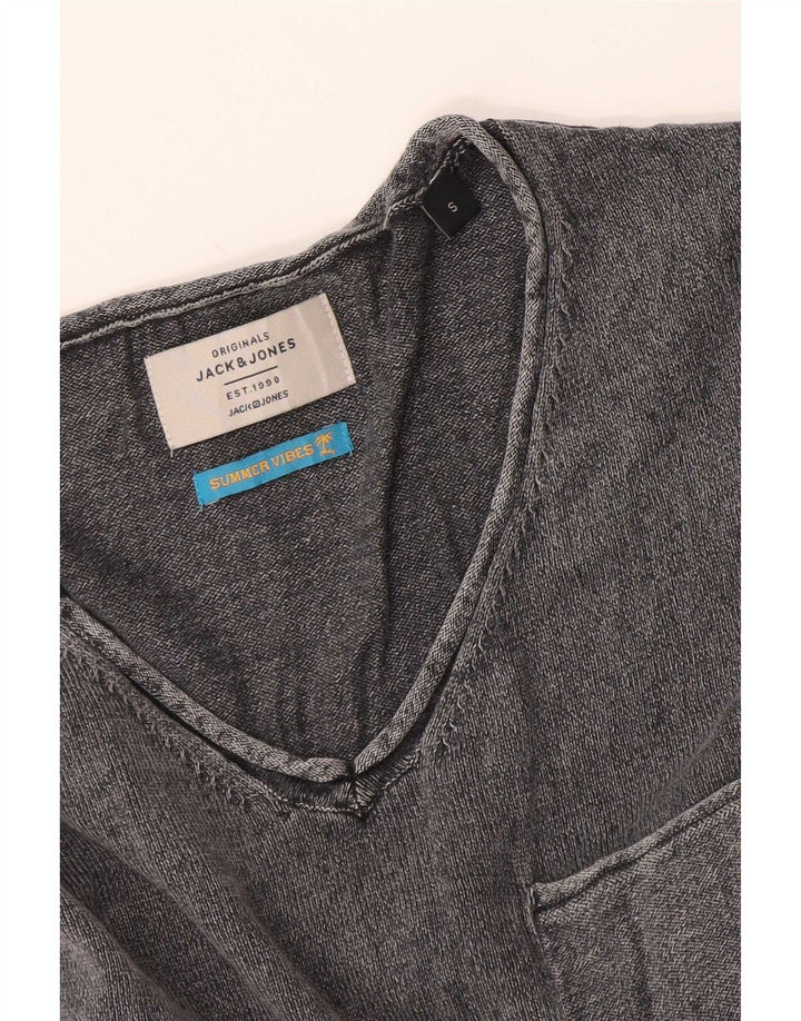 Jack & Jones Top da uomo a maniche lunghe piccolo grigio