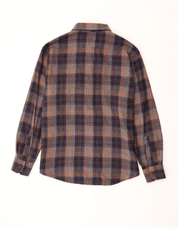 Camicia overshirt da uomo SEA BARRIER XL Acrilico a quadri grigio