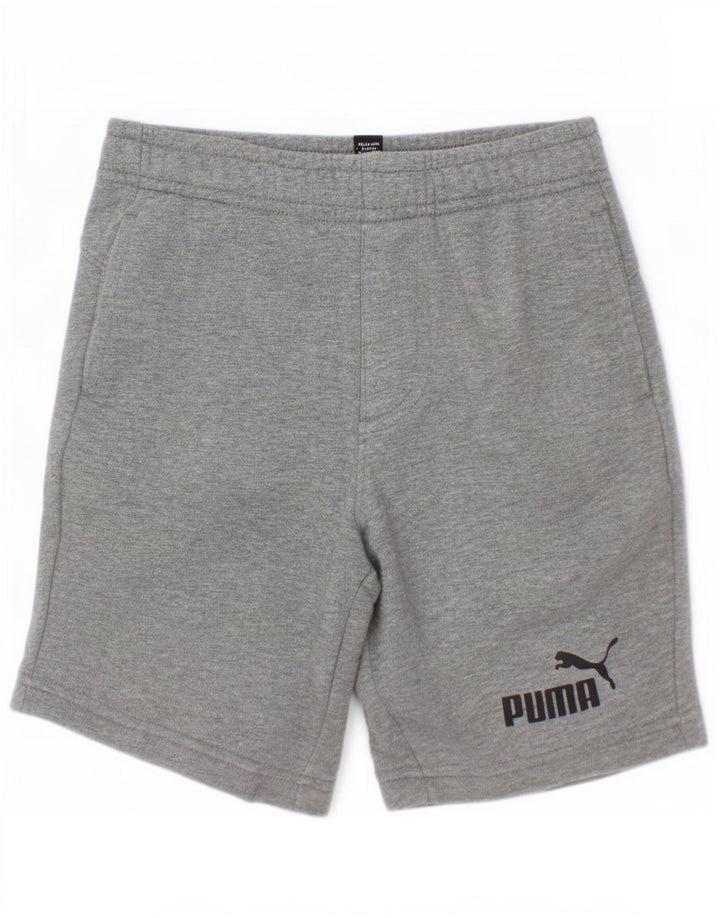 Pantaloncini sportivi Puma da ragazzo 7-8 anni in cotone grigio