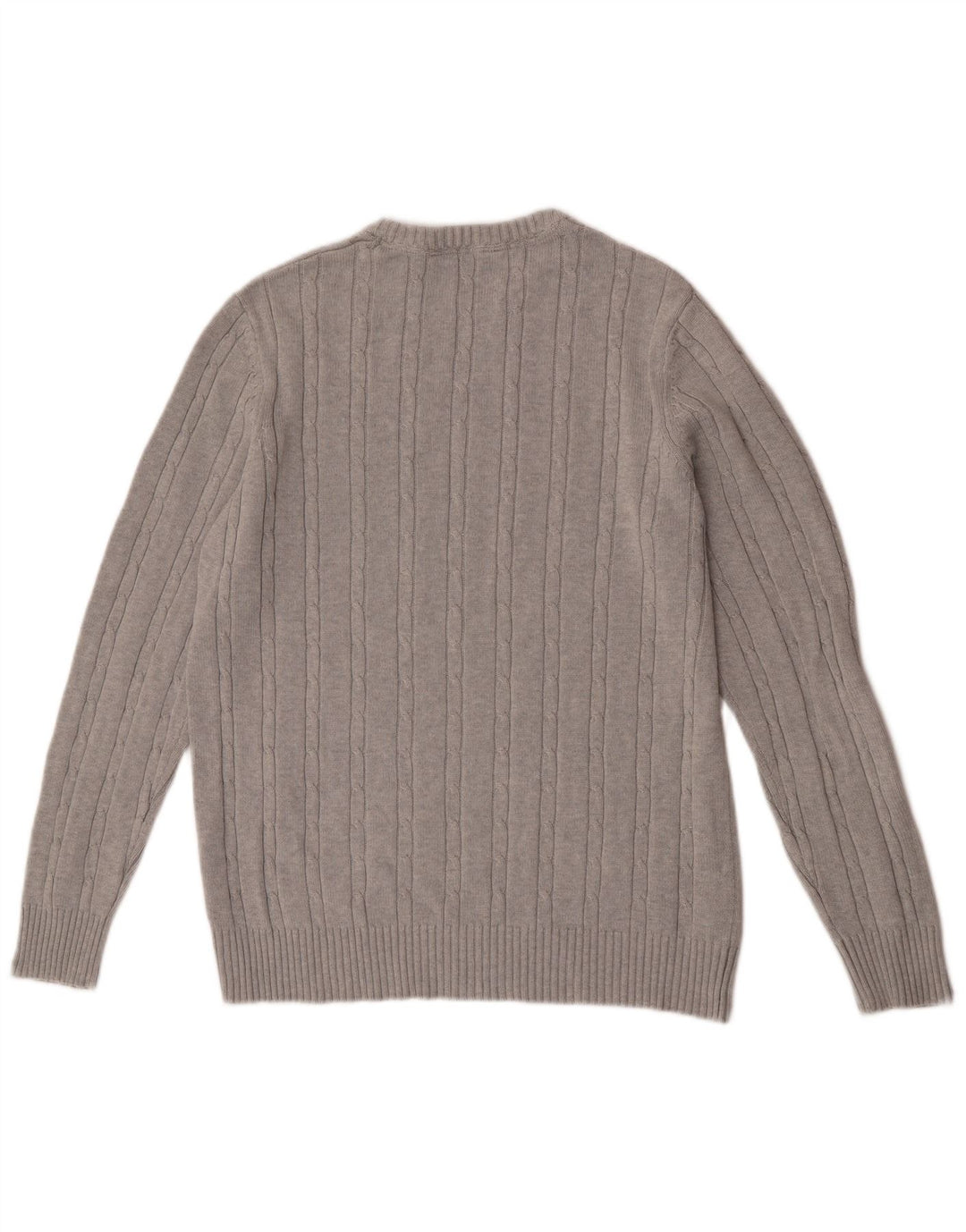 Crew Clothing Maglione girocollo da uomo in cotone grigio grande