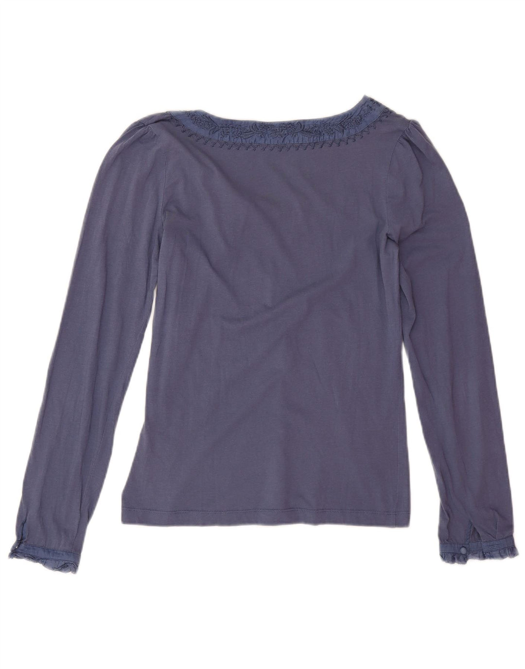 Massimo Dutti Camicetta a maniche lunghe da donna Top UK 14 Cotone blu medio