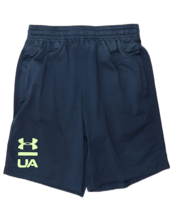 Pantaloncini sportivi Under Armour da uomo Heat Gear Graphic piccoli poliestere blu navy