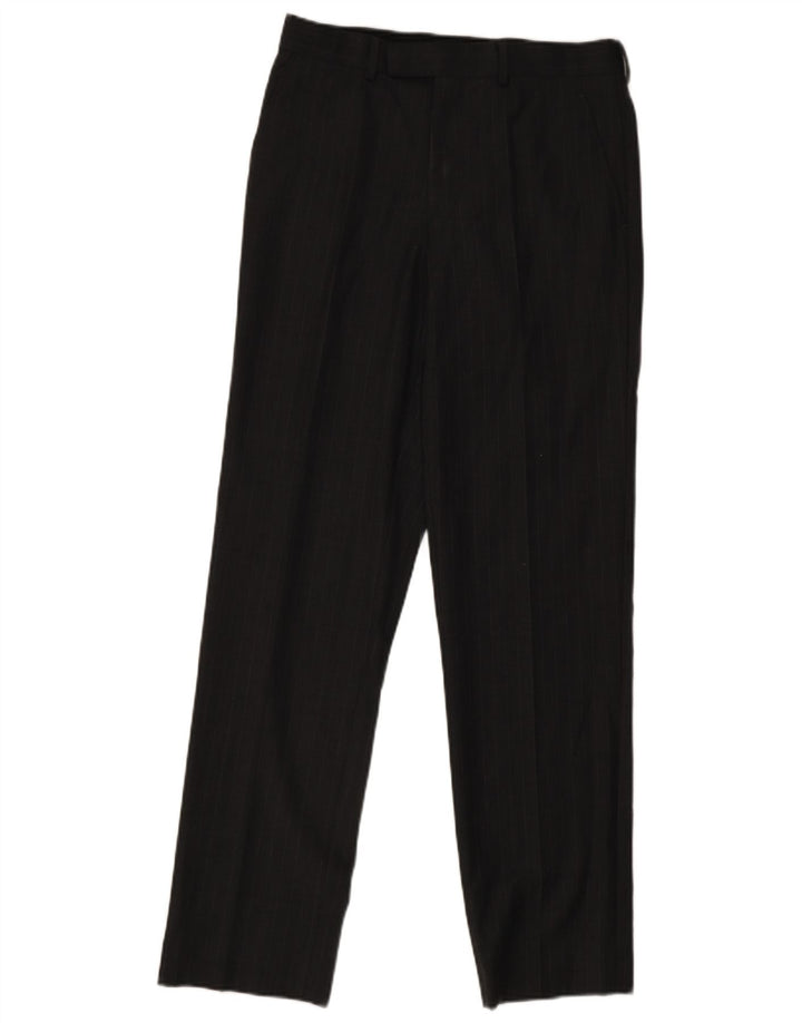 Pantaloni da abito dritti da uomo French Connection W30 L33 in lana a righe grigie
